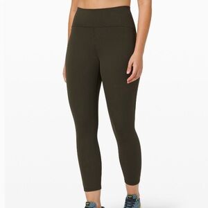 Lululemon Train Times High Rise Size 4 in Dark Olive 25”